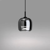 Scandinavian Black Glass Pendant Lamp