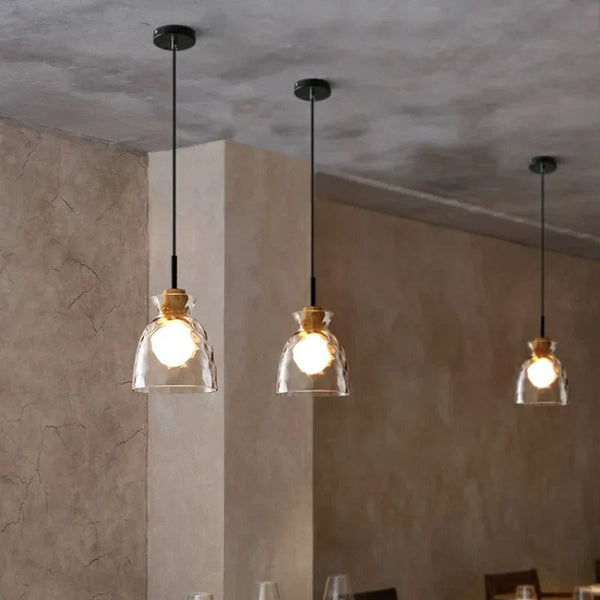 Minimalist Art Ripple Glass Pendant Lamp